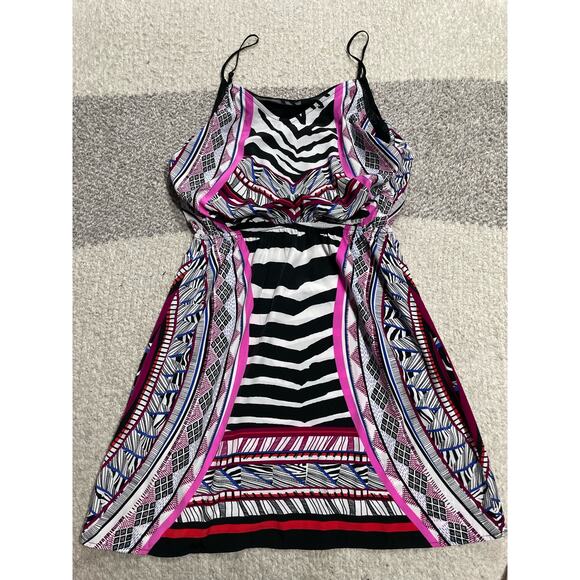 Express Womens Size XS Blouson Mini Tank Dress Zebra Southwestern Design Printed - Picture 7 of 9